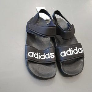 Adidas Kids Sandal Slides with Ankle Strap (Black/White)